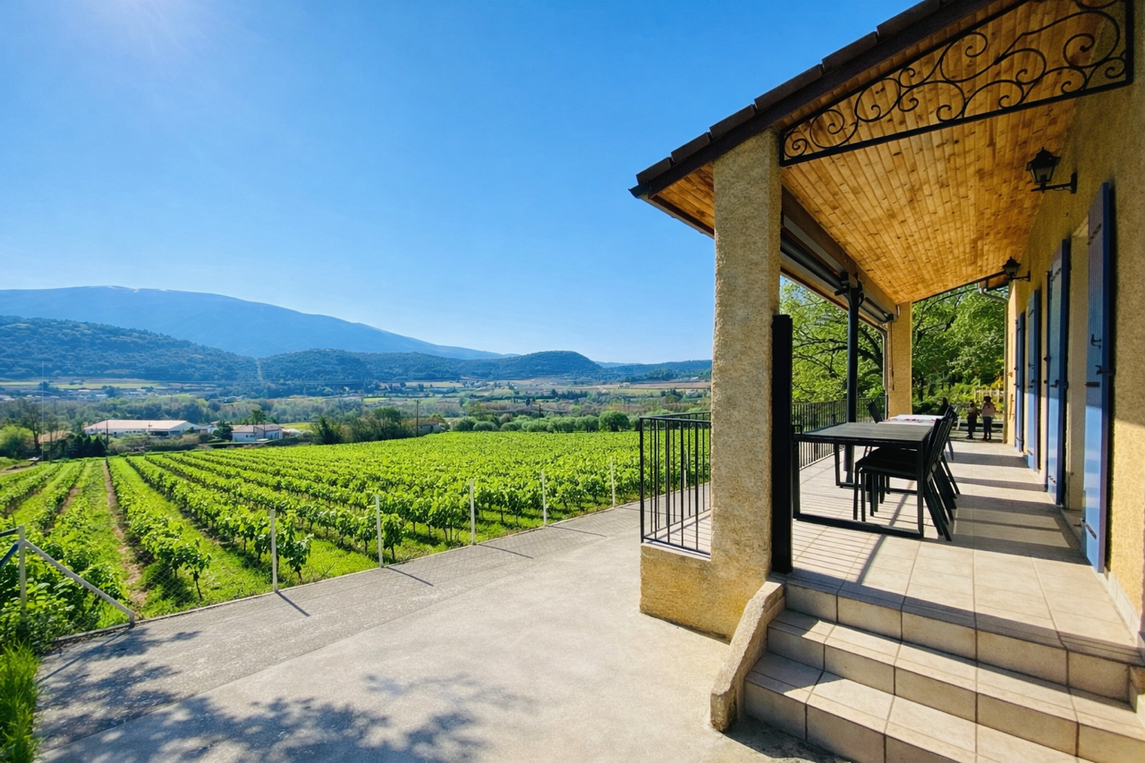 A 15MN DE VAISON  - BELLE MAISON AVEC VUE ET GARAGE